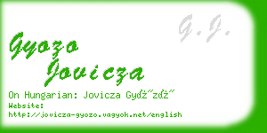 gyozo jovicza business card